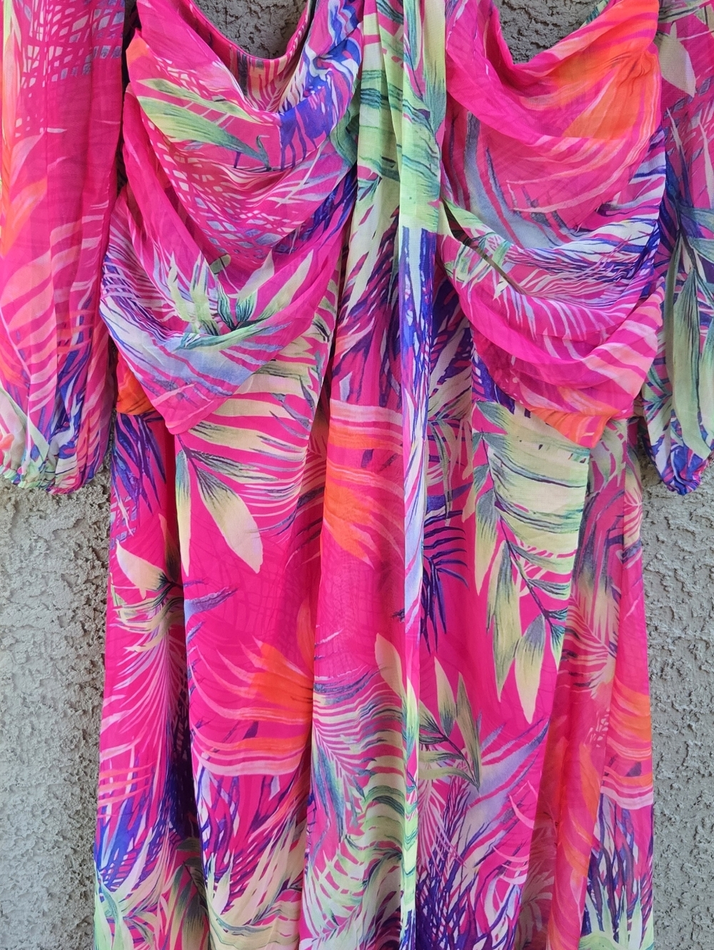 Fashion Nova Tropical Cutout Maxi Dress in Pink & Multicolor - Picture 6 of 12